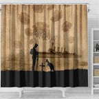 Australia ANZAC Day Shower Curtain HMAS Sydney I Chatham-Class Light Cruiser
