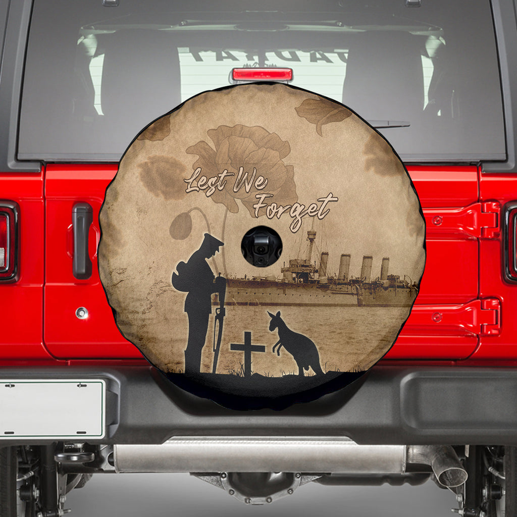 Australia ANZAC Day Spare Tire Cover HMAS Sydney I Chatham-Class Light Cruiser