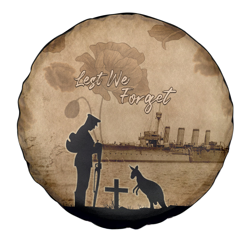 Australia ANZAC Day Spare Tire Cover HMAS Sydney I Chatham-Class Light Cruiser