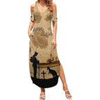 Australia ANZAC Day Summer Maxi Dress HMAS Sydney I Chatham-Class Light Cruiser