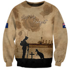 Australia ANZAC Day Sweatshirt HMAS Sydney I Chatham-Class Light Cruiser