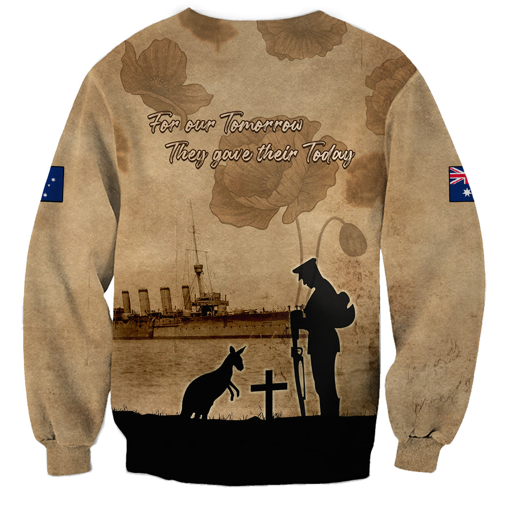 Australia ANZAC Day Sweatshirt HMAS Sydney I Chatham-Class Light Cruiser