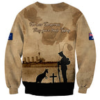 Australia ANZAC Day Sweatshirt HMAS Sydney I Chatham-Class Light Cruiser