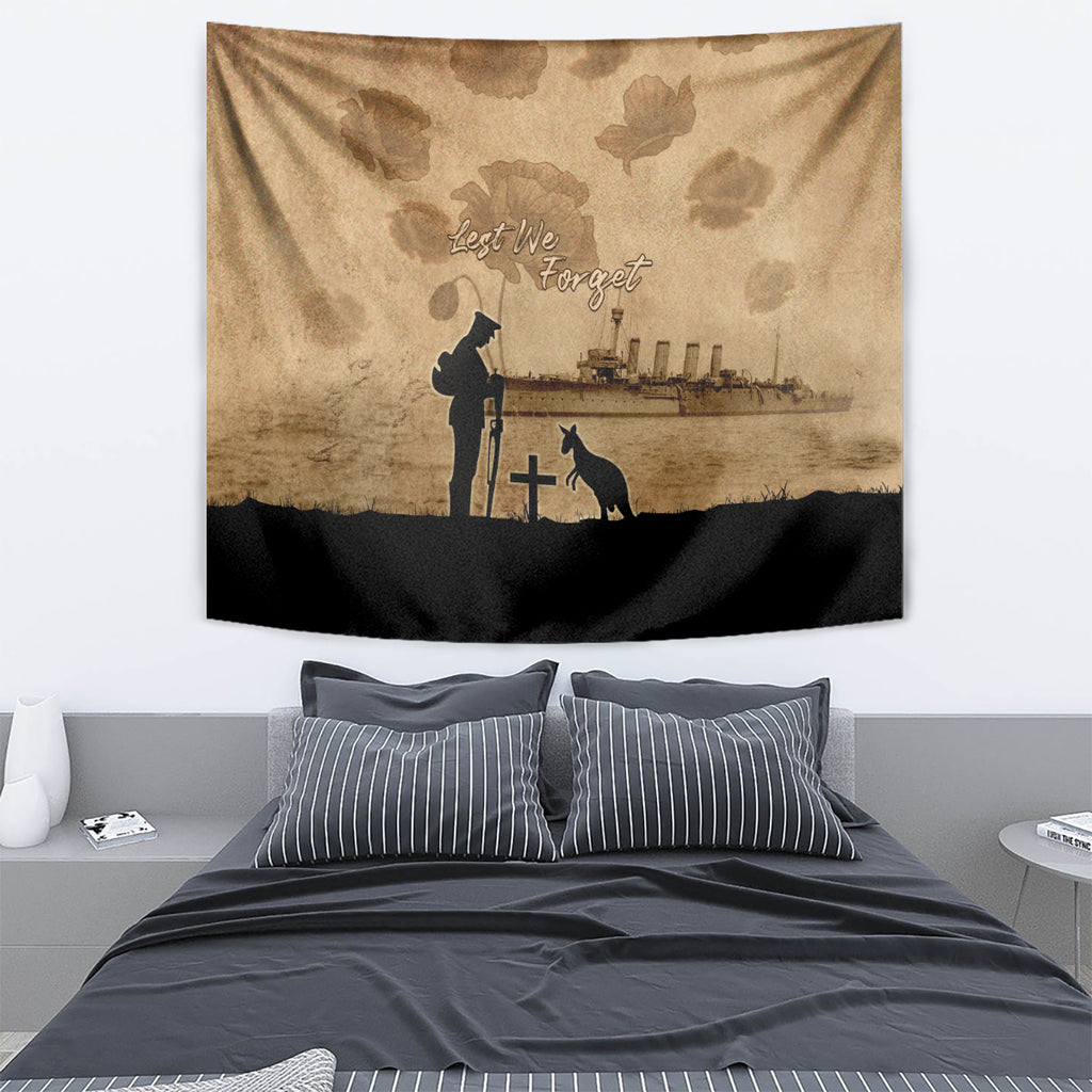 Australia ANZAC Day Tapestry HMAS Sydney I Chatham-Class Light Cruiser