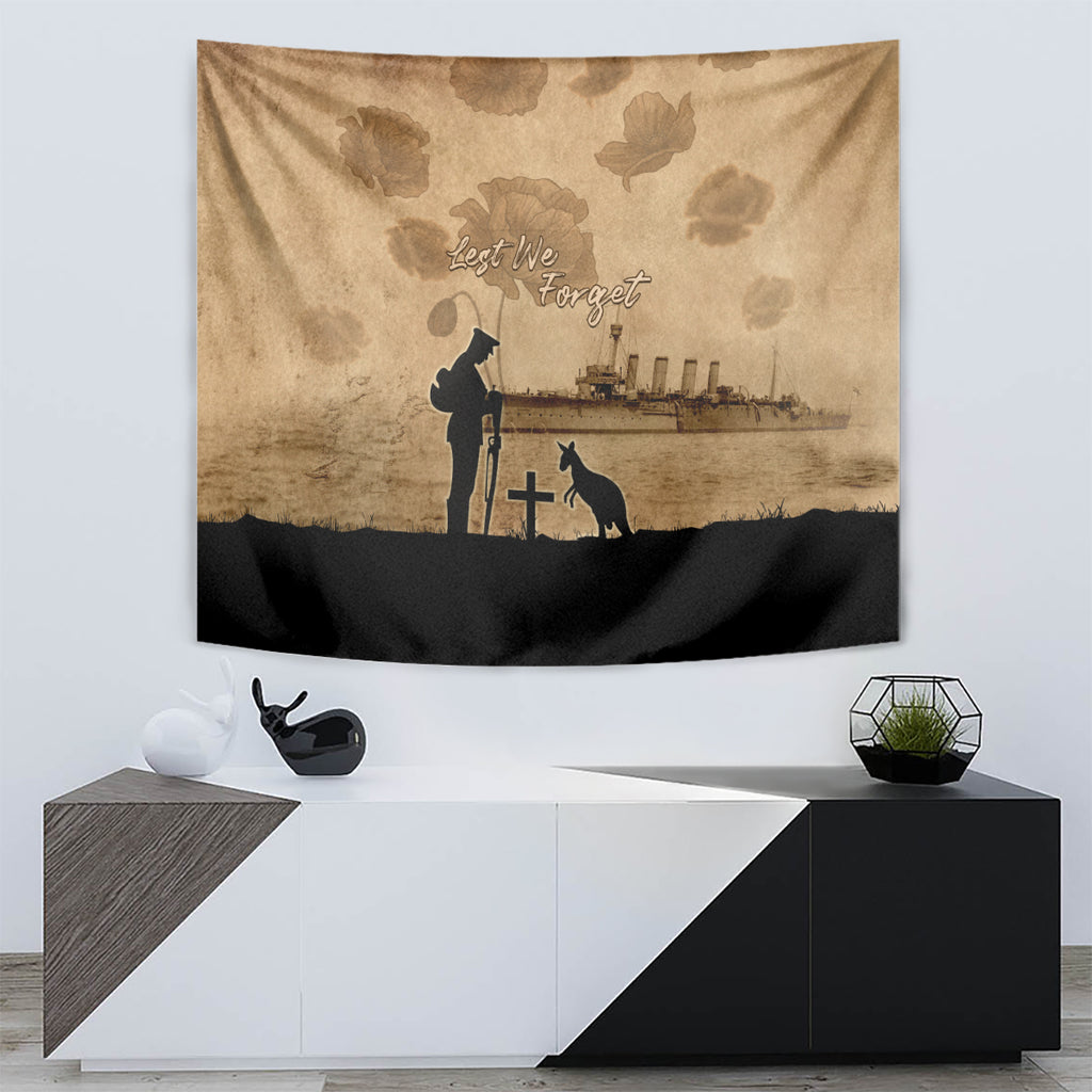 Australia ANZAC Day Tapestry HMAS Sydney I Chatham-Class Light Cruiser