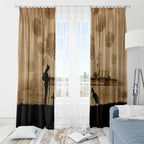 Australia ANZAC Day Window Curtain HMAS Sydney I Chatham-Class Light Cruiser