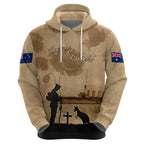 Australia ANZAC Day Zip Hoodie HMAS Sydney I Chatham-Class Light Cruiser
