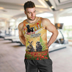 Australia And New Zealand ANZAC Day Men Tank Top Kangaroo And Kiwi Bird Soldiers Lest We Forget