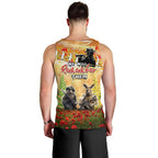 Australia And New Zealand ANZAC Day Men Tank Top Kangaroo And Kiwi Bird Soldiers Lest We Forget