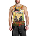 Australia And New Zealand ANZAC Day Men Tank Top Kangaroo And Kiwi Bird Soldiers Lest We Forget