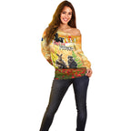 Australia And New Zealand ANZAC Day Off Shoulder Sweater Kangaroo And Kiwi Bird Soldiers Lest We Forget