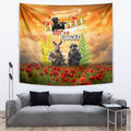 Australia And New Zealand ANZAC Day Tapestry Kangaroo And Kiwi Bird Soldiers Lest We Forget