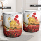 Australia Cockatoo ANZAC Day Laundry Basket Lest We Forget