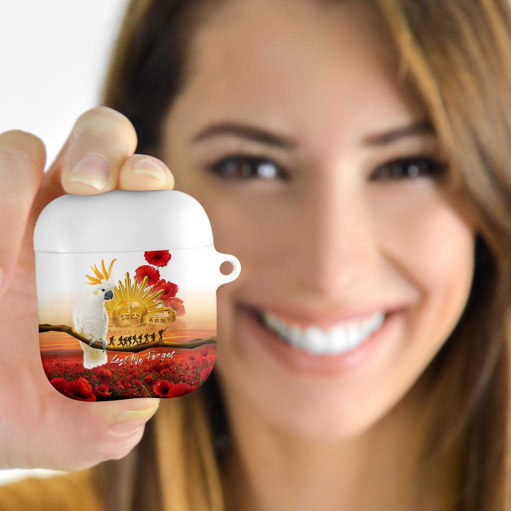 Australia Cockatoo ANZAC Day AirPods Case Lest We Forget