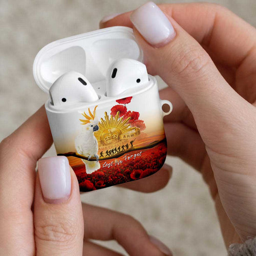 Australia Cockatoo ANZAC Day AirPods Case Lest We Forget