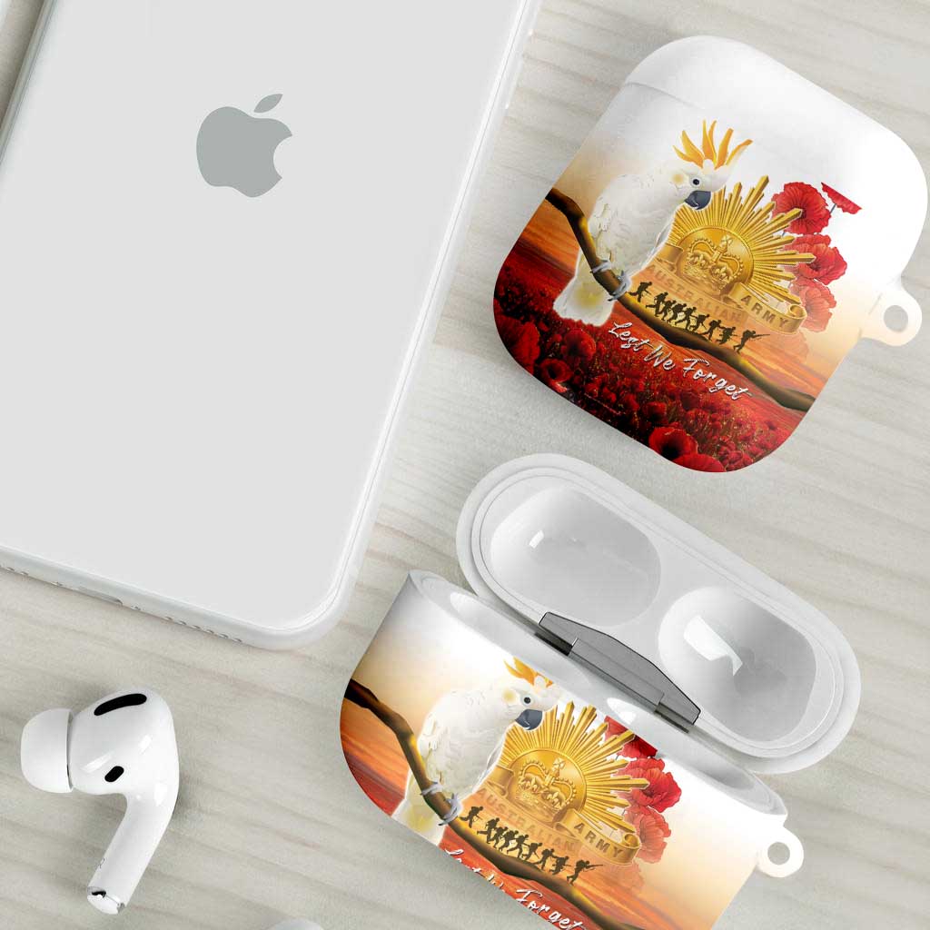 Australia Cockatoo ANZAC Day AirPods Case Lest We Forget