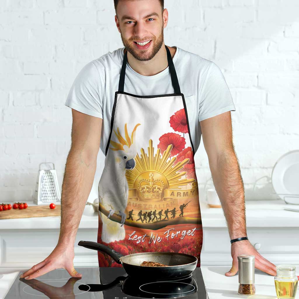 Australia Cockatoo ANZAC Day Apron Lest We Forget