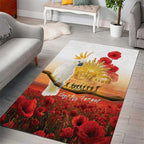 Australia Cockatoo ANZAC Day Area Rug Lest We Forget