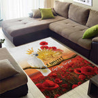 Australia Cockatoo ANZAC Day Area Rug Lest We Forget