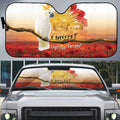 Australia Cockatoo ANZAC Day Auto Sun Shade Lest We Forget