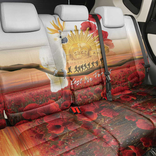 Australia Cockatoo ANZAC Day Back Car Seat Cover Lest We Forget