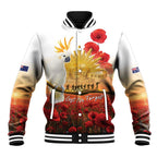 Australia Cockatoo ANZAC Day Baseball Jacket Lest We Forget