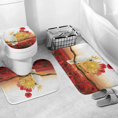 Australia Cockatoo ANZAC Day Bathroom Set Lest We Forget