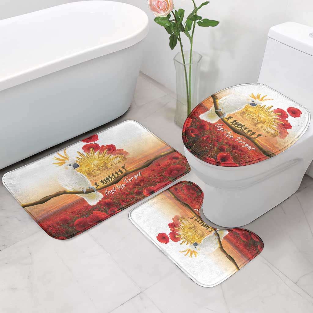 Australia Cockatoo ANZAC Day Bathroom Set Lest We Forget
