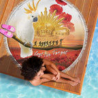 Australia Cockatoo ANZAC Day Beach Blanket Lest We Forget
