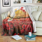 Australia Cockatoo ANZAC Day Blanket Lest We Forget