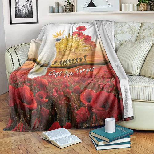 Australia Cockatoo ANZAC Day Blanket Lest We Forget