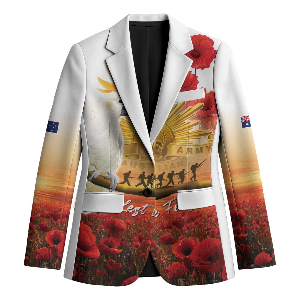 Australia Cockatoo ANZAC Day Blazer Lest We Forget