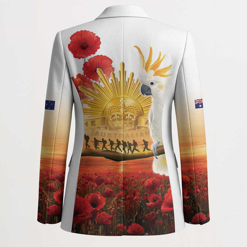 Australia Cockatoo ANZAC Day Blazer Lest We Forget