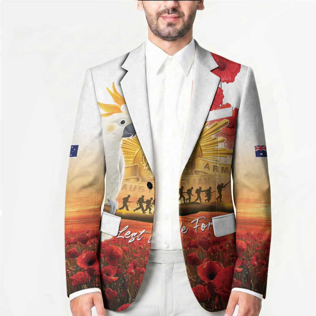 Australia Cockatoo ANZAC Day Blazer Lest We Forget