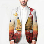Australia Cockatoo ANZAC Day Blazer Lest We Forget