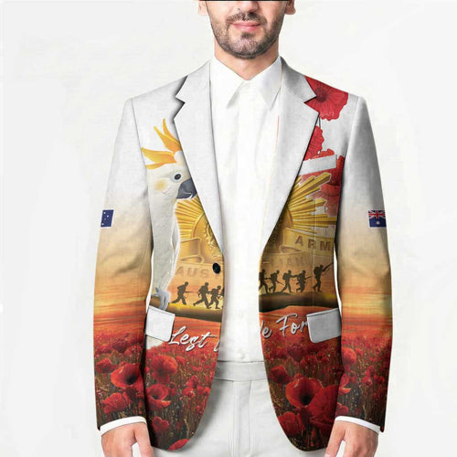 Australia Cockatoo ANZAC Day Blazer Lest We Forget