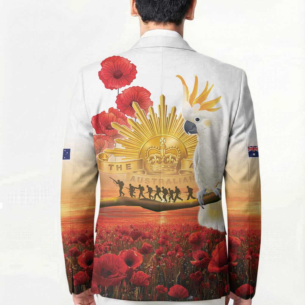 Australia Cockatoo ANZAC Day Blazer Lest We Forget