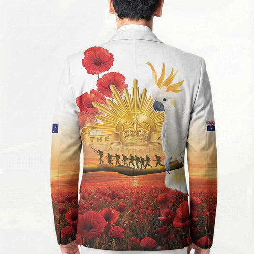 Australia Cockatoo ANZAC Day Blazer Lest We Forget