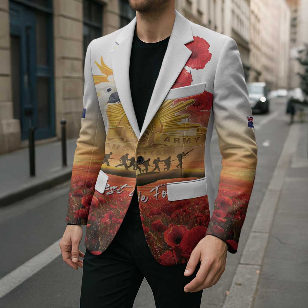 Australia Cockatoo ANZAC Day Blazer Lest We Forget