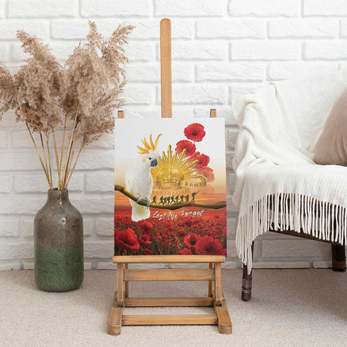 Australia Cockatoo ANZAC Day Canvas Wall Art Lest We Forget