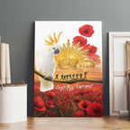 Australia Cockatoo ANZAC Day Canvas Wall Art Lest We Forget