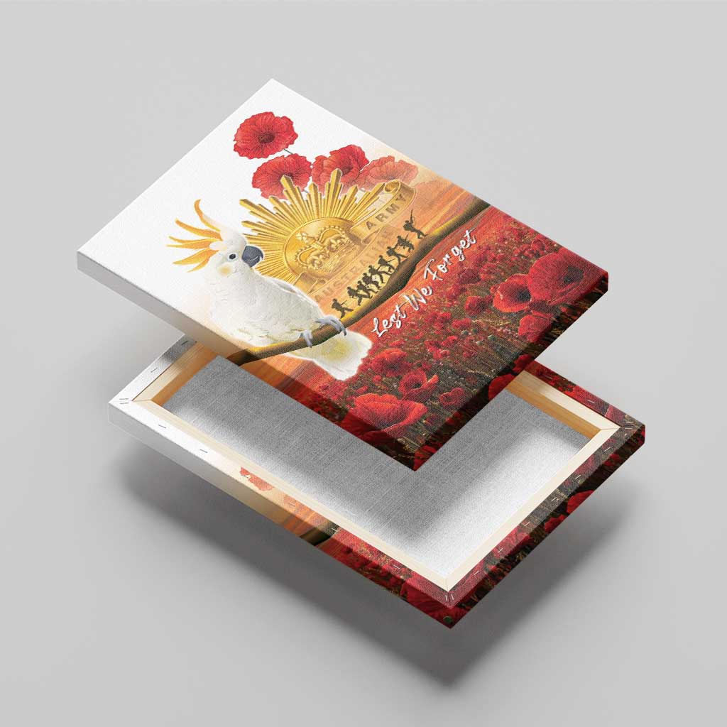 Australia Cockatoo ANZAC Day Canvas Wall Art Lest We Forget