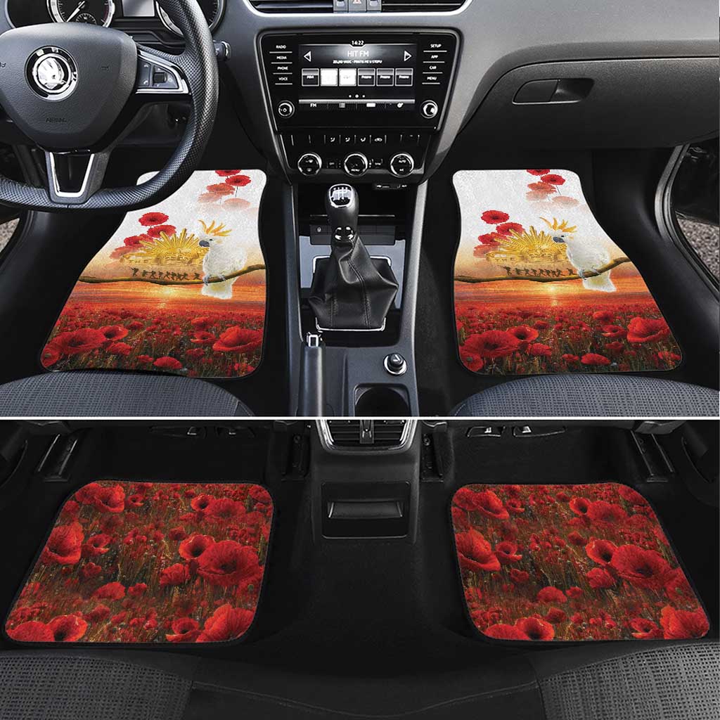 Australia Cockatoo ANZAC Day Car Mats Lest We Forget