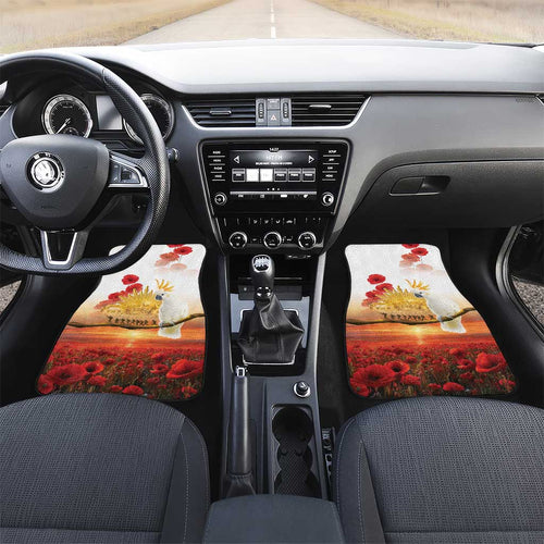 Australia Cockatoo ANZAC Day Car Mats Lest We Forget