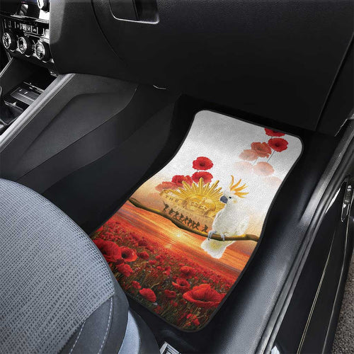 Australia Cockatoo ANZAC Day Car Mats Lest We Forget