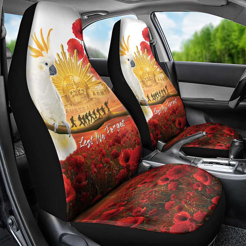 Australia Cockatoo ANZAC Day Car Seat Cover Lest We Forget