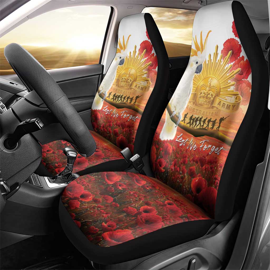 Australia Cockatoo ANZAC Day Car Seat Cover Lest We Forget