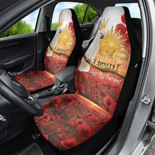 Australia Cockatoo ANZAC Day Car Seat Cover Lest We Forget