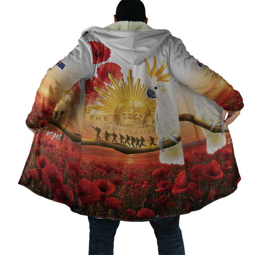 Australia Cockatoo ANZAC Day Cloak Lest We Forget