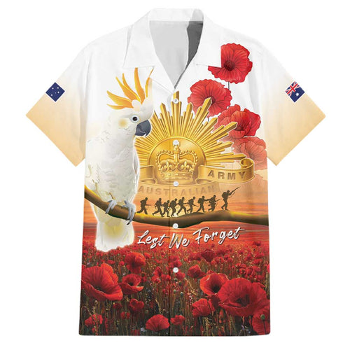 Australia Cockatoo ANZAC Day Family Matching Puletasi and Hawaiian Shirt Lest We Forget